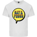 Gay and Proud LGBT Pride Awareness Kids T-Shirt Childrens White