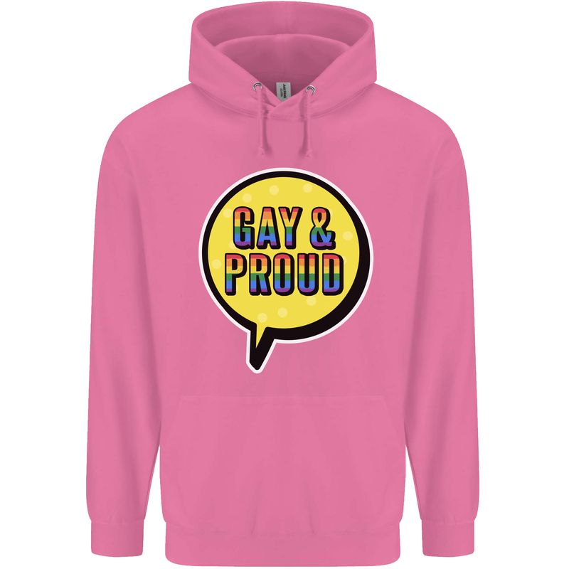 Gay and Proud LGBT Pride Awareness Mens 80% Cotton Hoodie Azelea