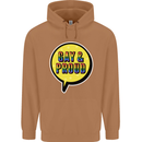 Gay and Proud LGBT Pride Awareness Mens 80% Cotton Hoodie Caramel Latte
