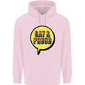 Gay and Proud LGBT Pride Awareness Mens 80% Cotton Hoodie Light Pink