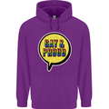 Gay and Proud LGBT Pride Awareness Mens 80% Cotton Hoodie Purple
