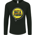 Gay and Proud LGBT Pride Awareness Mens Long Sleeve T-Shirt Black