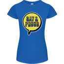 Gay and Proud LGBT Pride Awareness Womens Petite Cut T-Shirt Royal Blue