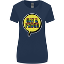 Gay and Proud LGBT Pride Awareness Womens Wider Cut T-Shirt Navy Blue