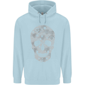 Gear Skull Biker Motorcycle Motorbike Cars Childrens Kids Hoodie Light Blue