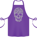 Gear Skull Biker Motorcycle Motorbike Cars Cotton Apron 100% Organic Purple