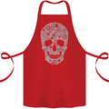 Gear Skull Biker Motorcycle Motorbike Cars Cotton Apron 100% Organic Red