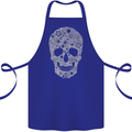 Gear Skull Biker Motorcycle Motorbike Cars Cotton Apron 100% Organic Royal Blue