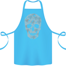 Gear Skull Biker Motorcycle Motorbike Cars Cotton Apron 100% Organic Turquoise