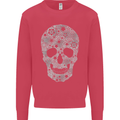 Gear Skull Biker Motorcycle Motorbike Cars Kids Sweatshirt Jumper Heliconia