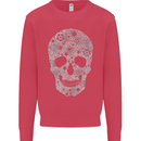 Gear Skull Biker Motorcycle Motorbike Cars Kids Sweatshirt Jumper Heliconia