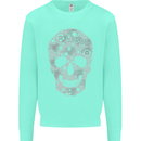 Gear Skull Biker Motorcycle Motorbike Cars Kids Sweatshirt Jumper Peppermint