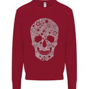 Gear Skull Biker Motorcycle Motorbike Cars Kids Sweatshirt Jumper Red
