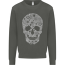 Gear Skull Biker Motorcycle Motorbike Cars Kids Sweatshirt Jumper Storm Grey