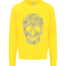 Gear Skull Biker Motorcycle Motorbike Cars Kids Sweatshirt Jumper Yellow