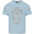 Gear Skull Biker Motorcycle Motorbike Cars Kids T-Shirt Childrens Light Blue