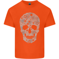 Gear Skull Biker Motorcycle Motorbike Cars Kids T-Shirt Childrens Orange