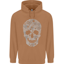 Gear Skull Biker Motorcycle Motorbike Cars Mens 80% Cotton Hoodie Caramel Latte