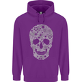 Gear Skull Biker Motorcycle Motorbike Cars Mens 80% Cotton Hoodie Purple