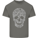 Gear Skull Biker Motorcycle Motorbike Cars Mens Cotton T-Shirt Tee Top Charcoal