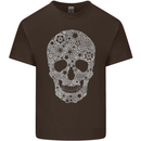 Gear Skull Biker Motorcycle Motorbike Cars Mens Cotton T-Shirt Tee Top Dark Chocolate