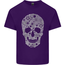 Gear Skull Biker Motorcycle Motorbike Cars Mens Cotton T-Shirt Tee Top Purple
