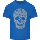 Gear Skull Biker Motorcycle Motorbike Cars Mens Cotton T-Shirt Tee Top Royal Blue
