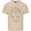 Gear Skull Biker Motorcycle Motorbike Cars Mens Cotton T-Shirt Tee Top Sand