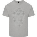 Gear Skull Biker Motorcycle Motorbike Cars Mens Cotton T-Shirt Tee Top Sports Grey