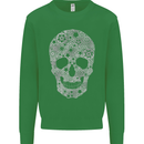 Gear Skull Biker Motorcycle Motorbike Cars Mens Sweatshirt Jumper Irish Green
