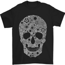 Gear Skull Biker Motorcycle Motorbike Cars Mens T-Shirt Cotton Gildan Black