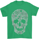 Gear Skull Biker Motorcycle Motorbike Cars Mens T-Shirt Cotton Gildan Irish Green