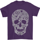 Gear Skull Biker Motorcycle Motorbike Cars Mens T-Shirt Cotton Gildan Purple