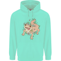 Gekko With Flowers Lizards Childrens Kids Hoodie Peppermint