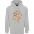 Gekko With Flowers Lizards Childrens Kids Hoodie Sports Grey
