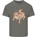 Gekko With Flowers Lizards Kids T-Shirt Childrens Charcoal