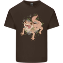 Gekko With Flowers Lizards Kids T-Shirt Childrens Chocolate