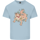 Gekko With Flowers Lizards Kids T-Shirt Childrens Light Blue