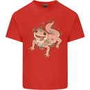 Gekko With Flowers Lizards Kids T-Shirt Childrens Red