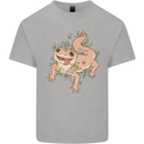 Gekko With Flowers Lizards Kids T-Shirt Childrens Sports Grey