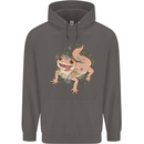 Gekko With Flowers Lizards Mens 80% Cotton Hoodie Charcoal
