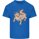 Gekko With Flowers Lizards Mens Cotton T-Shirt Tee Top Royal Blue
