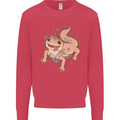 Gekko With Flowers Lizards Mens Sweatshirt Jumper Heliconia