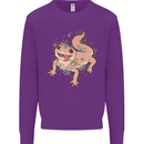 Gekko With Flowers Lizards Mens Sweatshirt Jumper Purple