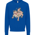 Gekko With Flowers Lizards Mens Sweatshirt Jumper Royal Blue