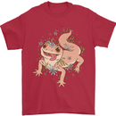 Gekko With Flowers Lizards Mens T-Shirt Cotton Gildan Red