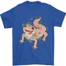 Gekko With Flowers Lizards Mens T-Shirt Cotton Gildan Royal Blue