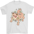 Gekko With Flowers Lizards Mens T-Shirt Cotton Gildan White