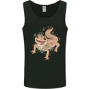 Gekko With Flowers Lizards Mens Vest Tank Top Black