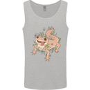 Gekko With Flowers Lizards Mens Vest Tank Top Sports Grey